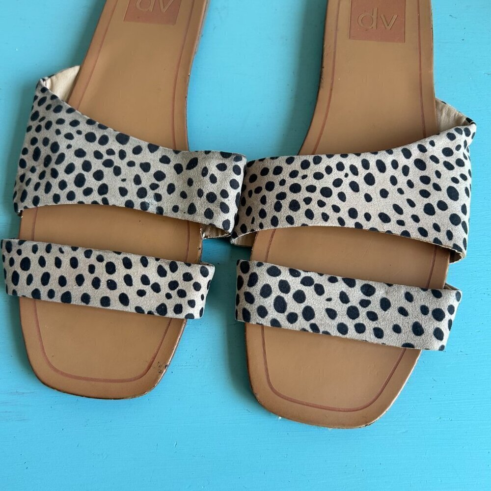 Dolce Vita DV Leopard Print Bryn Asymmetrical Slide Sandals Size 8.5 - Picture 8 of 11